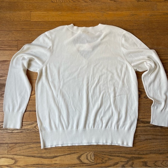 NEW Vineyard Vines Heritage Cotton V Neck Sweater White Size XXL 2E1047 NWT - Picture 4 of 6